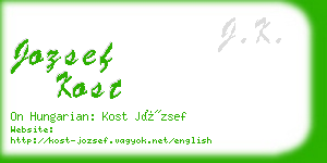 jozsef kost business card